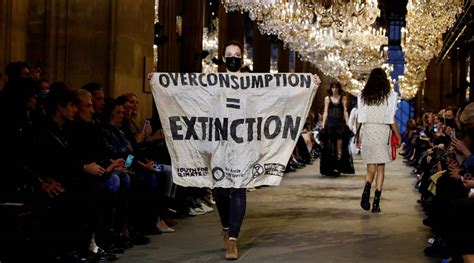 louis vuitton fashion show protester|louis vuitton climate activist.